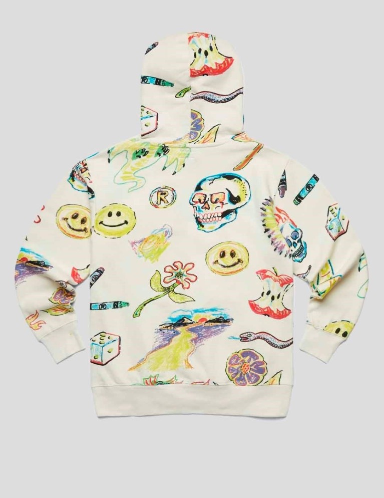 MARKET x smiley colorazione libro aop hoodie crema
